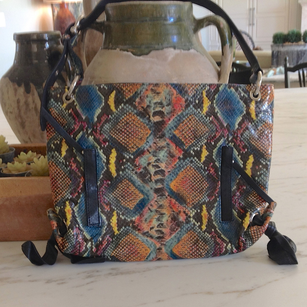 Gorgeous CHEZ-Fine-Leather-Goods Python Tote, NWOT